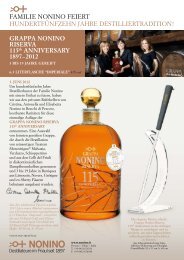 Grappa NoNINo rIserva 115th aNNIversary 1897â2012