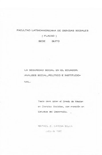 Page 1 FACULTAD LATINOAMERICANA DE CIENCIAS SOCIALES ...