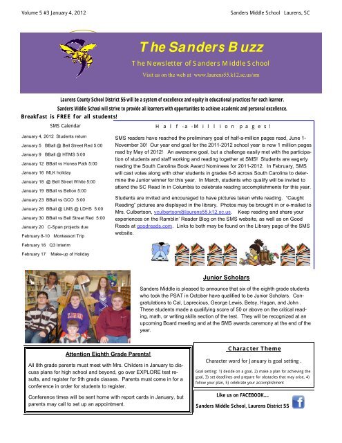 January 4, 2012 - Laurens County School District 55