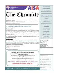 The Chronicle - American International School, Abuja