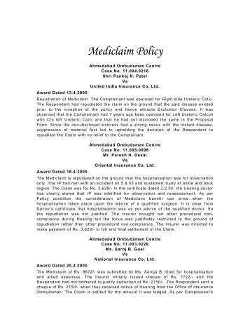 Mediclaim Policy - Gbic.co.in