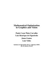 Mathematical Optimization in Graphics and Vision - Luiz Velho - Impa