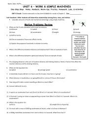 Simple machines ima ama and efficiency worksheet answers
