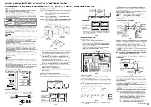 installation instructions for schedule timer