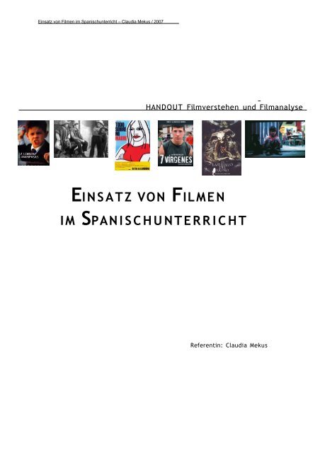 EINSATZ VON FILMEN IM ... - Bonner Kinemathek