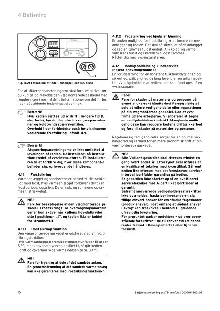 ecoTEC pro plus betjening.pdf (3.42 MB) - Vaillant