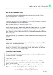 Datenschutzbedingungen PDF - Heimerer Akademie