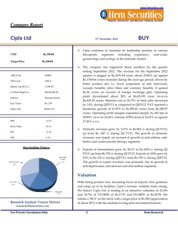 Cipla Ltd - DSIJ.in