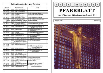 PFARRBLATT - Gemeinde Niederndorf