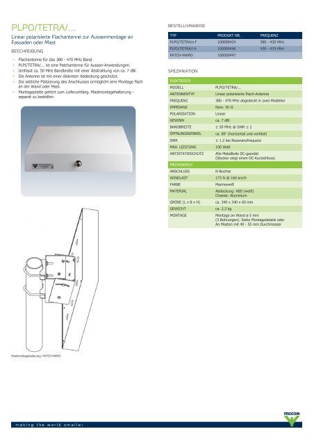 PLPO/TETRA/... - Indoor Left or Right  Hand Circular ... - Procom