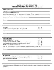 Research Proposal Checklist