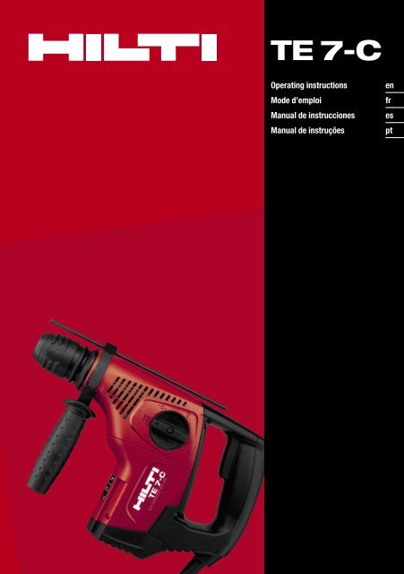 Operations Manual - TE 7-C Rotary Hammer Drill - Home