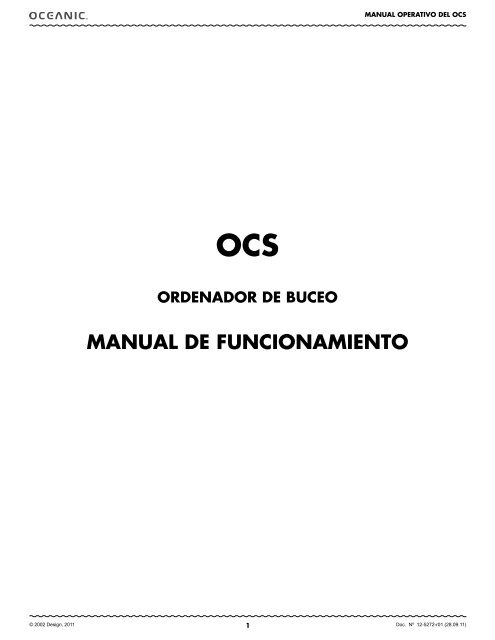 MANUAL DE FUNCIONAMIENTO - Oceanic