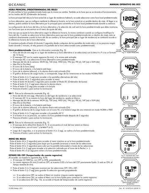 MANUAL DE FUNCIONAMIENTO - Oceanic