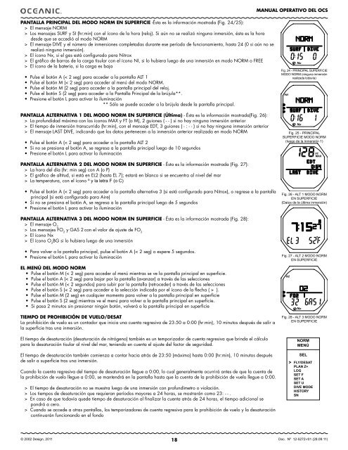 MANUAL DE FUNCIONAMIENTO - Oceanic