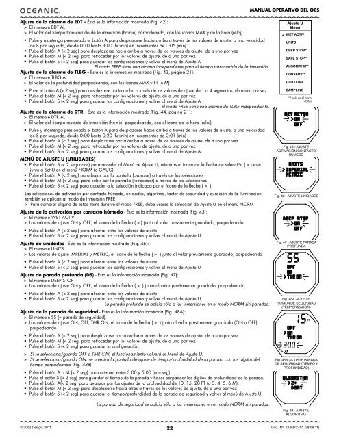 MANUAL DE FUNCIONAMIENTO - Oceanic