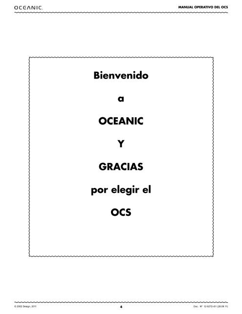 MANUAL DE FUNCIONAMIENTO - Oceanic