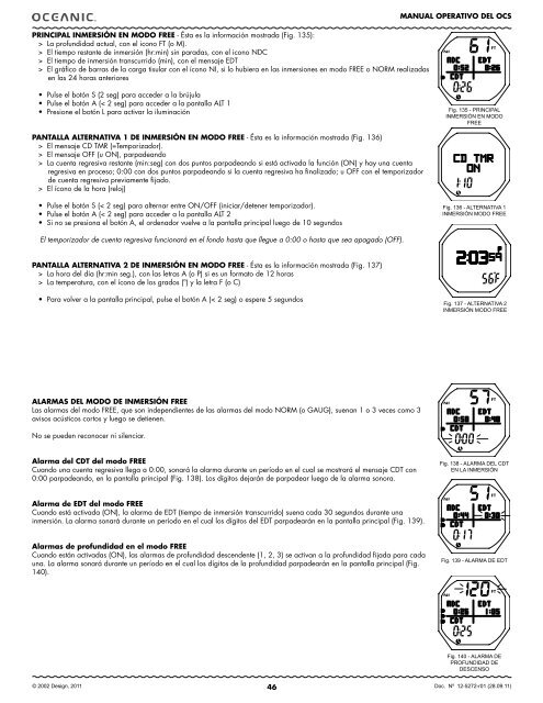 MANUAL DE FUNCIONAMIENTO - Oceanic