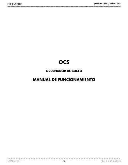 MANUAL DE FUNCIONAMIENTO - Oceanic