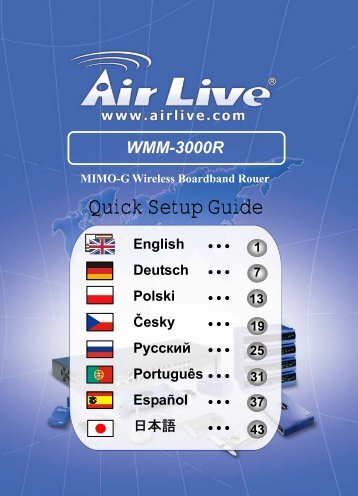 Quick Setup Guide - AirLive