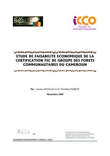 etude de faisabilite economique de la certification fsc de groupe des ...