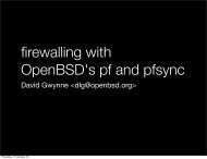 Firewalling with OpenBSD's pf and pfsync