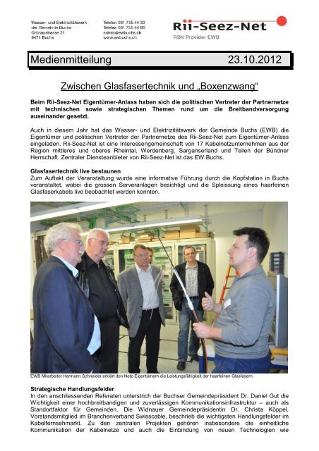 Zwischen Glasfasertechnik und "Boxenzwang" - Rii-Seez-Net