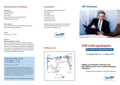 VOB Auftragsakquise - VAF - Bundesverband Telekommunikation eV