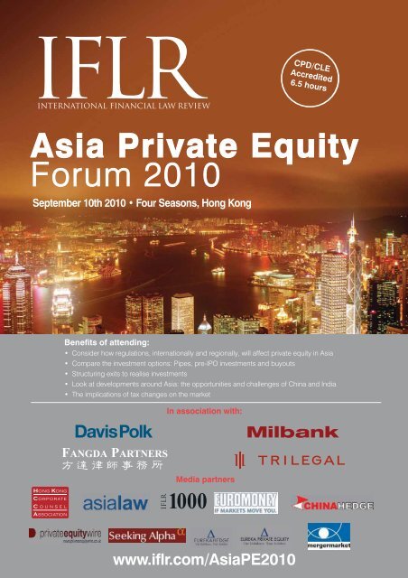 Asia Private Equity Forum 2010 - IFLR.com