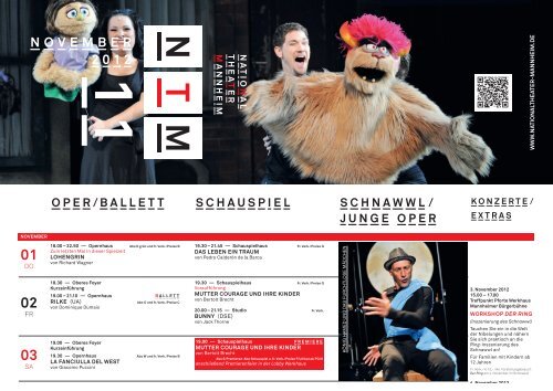 NOVEMBER 2012 - Nationaltheater Mannheim