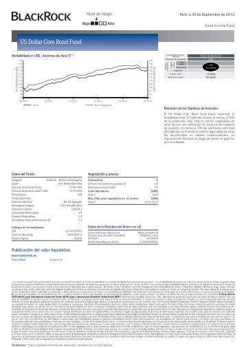 Factsheet,BGF US Dollar Core Bond Fund-E-USD 30 ... - BlackRock