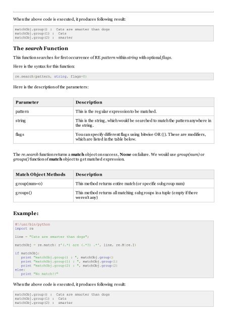 Python Regular Expressions - Tutorials Point