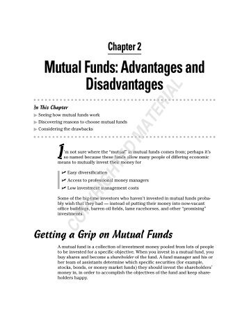 Mutual Funds: Advantages and Disadvantages - Wiley