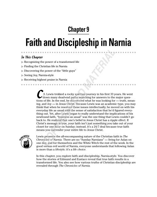 Chapter 9 Faith and Discipleship in Narnia - Wiley