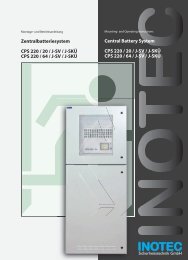 Zentralbatteriesystem CPS 220 / 20 / J-SV / J-SKÃƒÂœ CPS 220 / 64 / J ...
