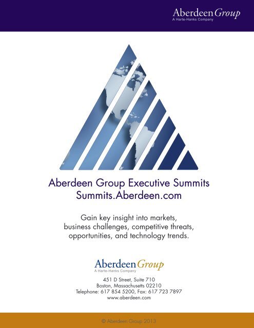 SCM2013-ProgramGuide - Summit - Aberdeen Group