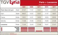 Paris > Lausanne - TGV Lyria