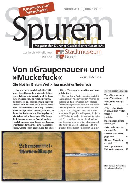 Ausgabe Nr. 21 - Dürener Geschichtswerkstatt