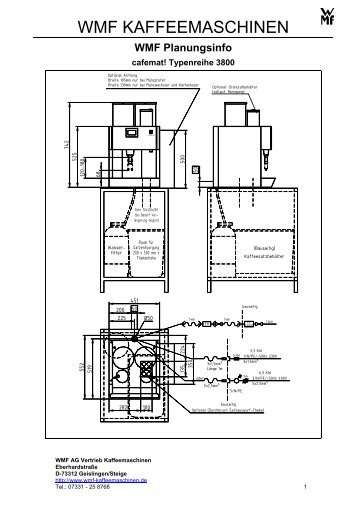 WMF cafemat! Planungsinfo/ Datenblatt - WMF Kaffeemaschinen