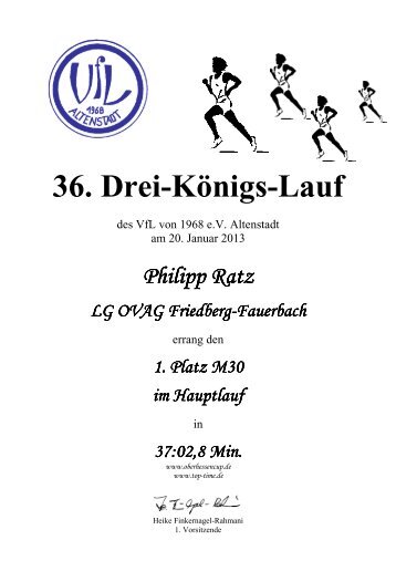 36. Drei-KÃ¶nigs-Lauf - Oberhessen Cup