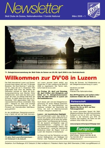 Willkommen zur DV'08 in Luzern - Skal International Switzerland