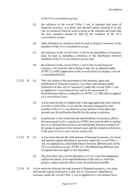 CP13/6 - CRD IV for Investment Firms - Financial Conduct Authority