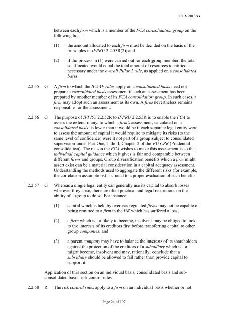 CP13/6 - CRD IV for Investment Firms - Financial Conduct Authority