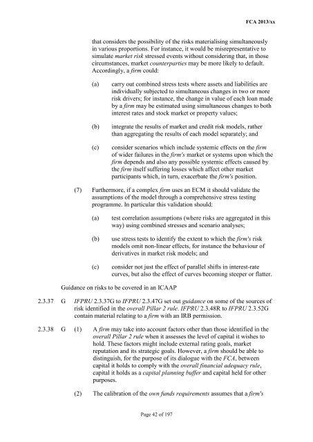 CP13/6 - CRD IV for Investment Firms - Financial Conduct Authority