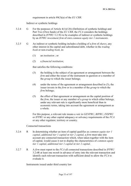 CP13/6 - CRD IV for Investment Firms - Financial Conduct Authority