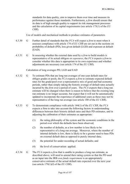 CP13/6 - CRD IV for Investment Firms - Financial Conduct Authority