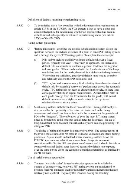 CP13/6 - CRD IV for Investment Firms - Financial Conduct Authority