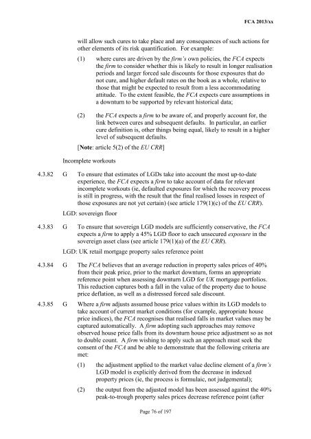 CP13/6 - CRD IV for Investment Firms - Financial Conduct Authority