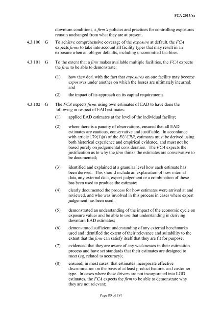 CP13/6 - CRD IV for Investment Firms - Financial Conduct Authority