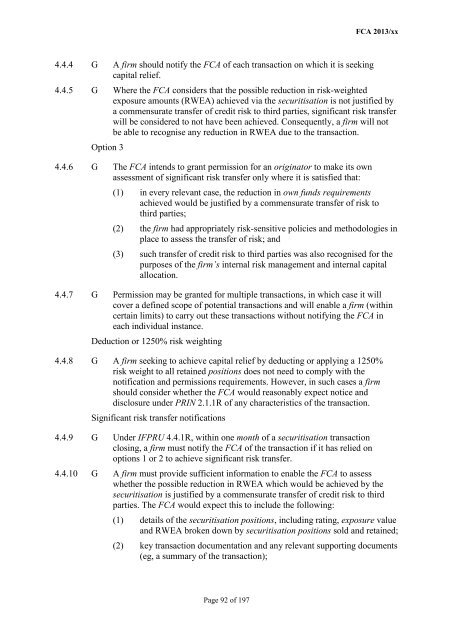 CP13/6 - CRD IV for Investment Firms - Financial Conduct Authority